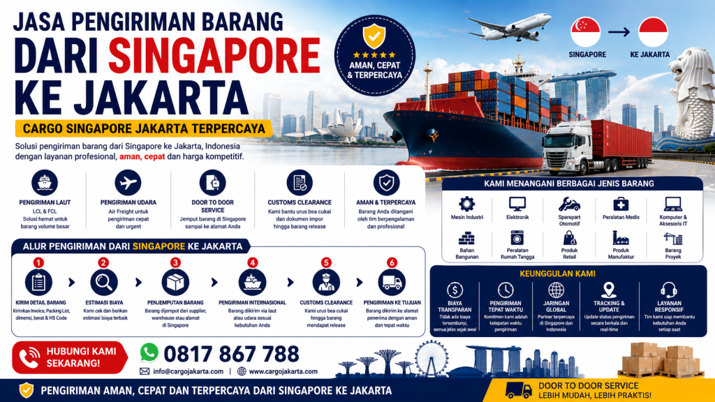 Jasa Pengiriman Barang dari Singapore ke Jakarta