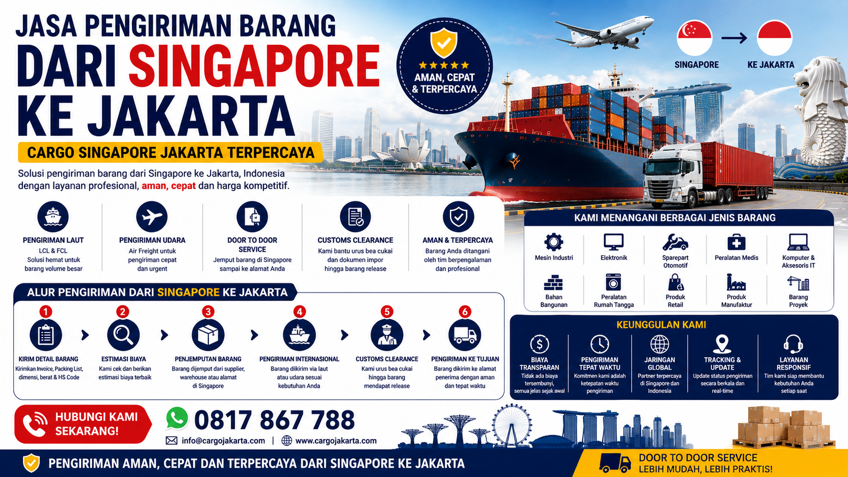 Jasa Pengiriman Barang dari Singapore ke Jakarta